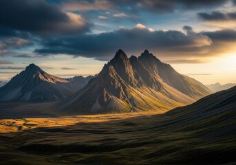 Rugged mountains soar above vast plains in the remote southern territory. Dramatic weather patterns create harsh, beautiful wilderness landscapes, vast, stone, extreme