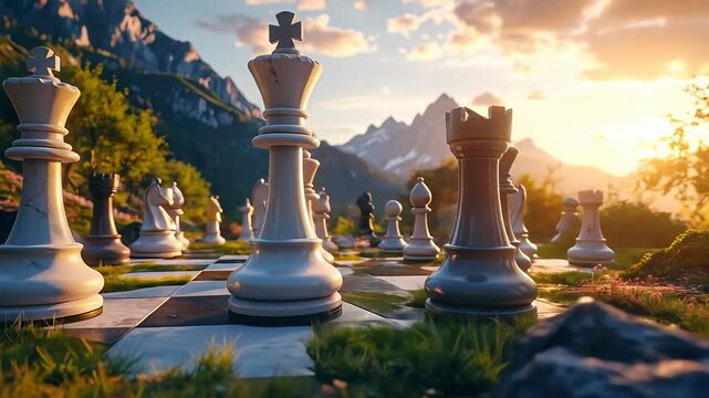Chess Game in Nature - A Strategic Landscape.