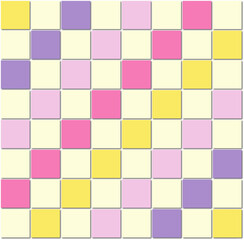 Pastel Tiled Grid with Subtle Shadows
