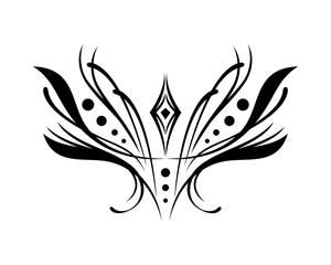 Floral and Geometric Ornamental Tattoo Art Illustration Vector