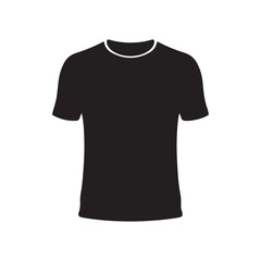 Black T shirt silhouette vector illustration