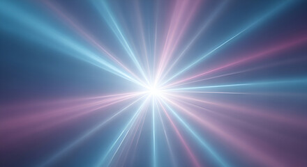 Obraz premium Abstract light rays with blue and pink colors radiating from a central point