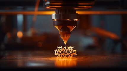 3D Printer Nozzle Extruding Filament / フィラメントを抽出する3Dプリンターのノズル2