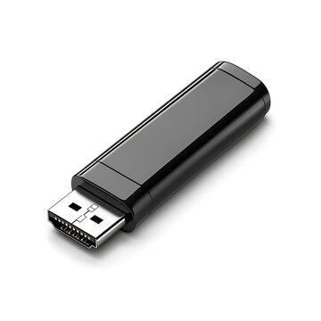 Sleek photo Black USB Display Port Adapter with Silver Connector displayport converter