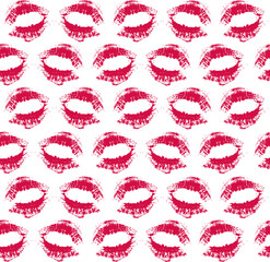Beautiful woman lips makeup traces for fashion and beauty branding vector