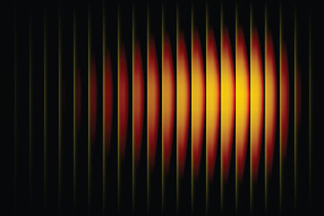 Abstract background with vertical glowing stripes orange and yellow light rays against a black background. Dynamic and futuristic digital design in a technological style