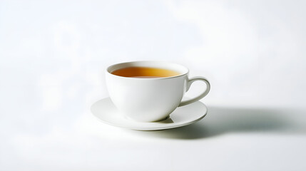 cup of green tea isolated