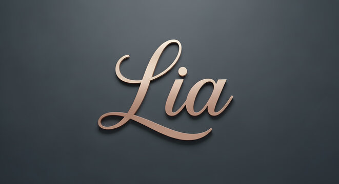 Stylized artistic lettering of the name Lia