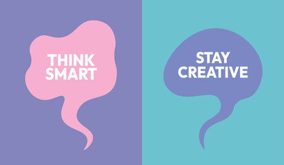 Think Smart Stay Creative Modern Pastel Motivational Poster Design