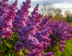 lilac flowers in the garden