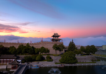 Ancient city wall in Xi'an city - China