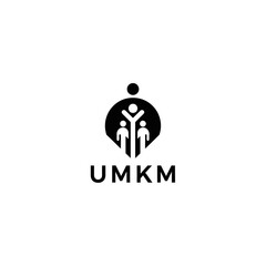 UMKM community logo with three stylized people figures and a dot