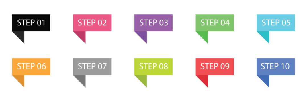 Super set bullet point on white background. colorful markers with number from 1 to 12. modern vector illustration. EPS 10 .