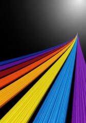 Abstract visual representing subjective viewpoints and belief systems, showing multiple paths diverging sharply into the distance, position, perspective, abstract