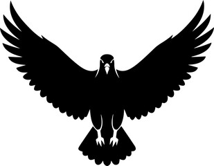 Naklejka premium A big single bird silhouette vector illustration
