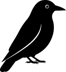 Naklejka premium A big single bird silhouette vector illustration