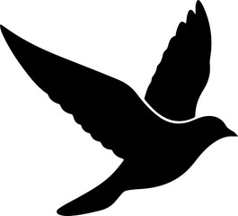 Naklejka premium A big single bird silhouette vector illustration