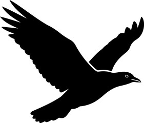 Naklejka premium A big single bird silhouette vector illustration