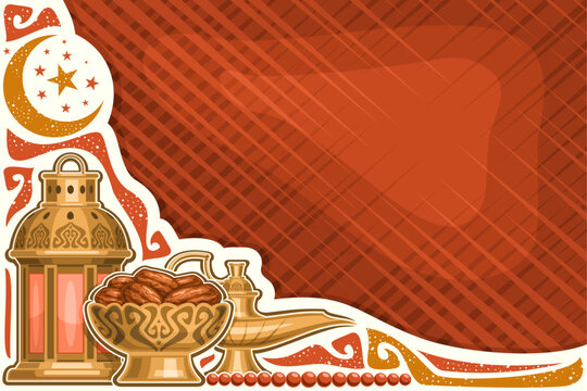 Vector greeting card for Ramadan Iftar