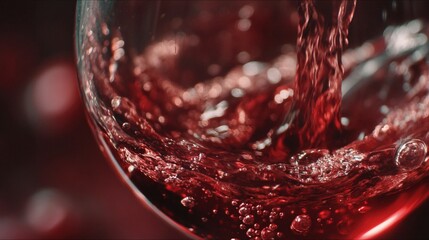 Swirling Red Wine in Crystal Glass / クリスタルグラスの中で揺れる赤ワイン6
