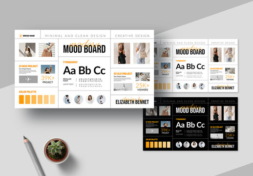 Mood Board Template Layout Design