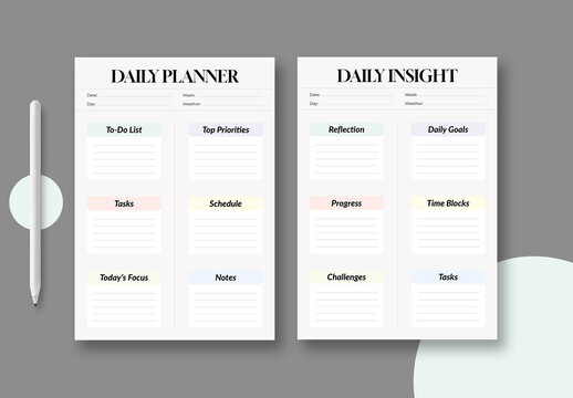 Planner Template Layout