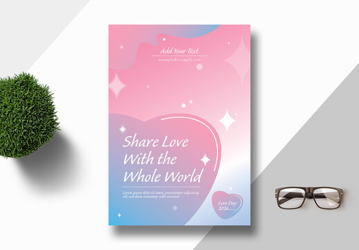 Universal Love Message Typography Poster