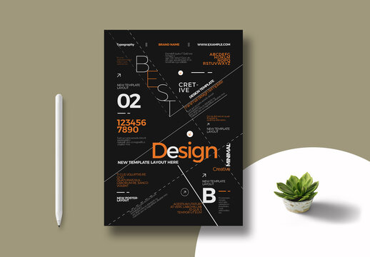 Typography Poster Template Layout