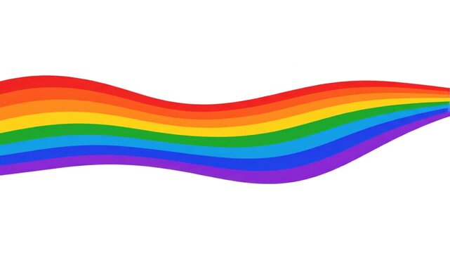 Vibrant rainbow wave design with colorful spectrum