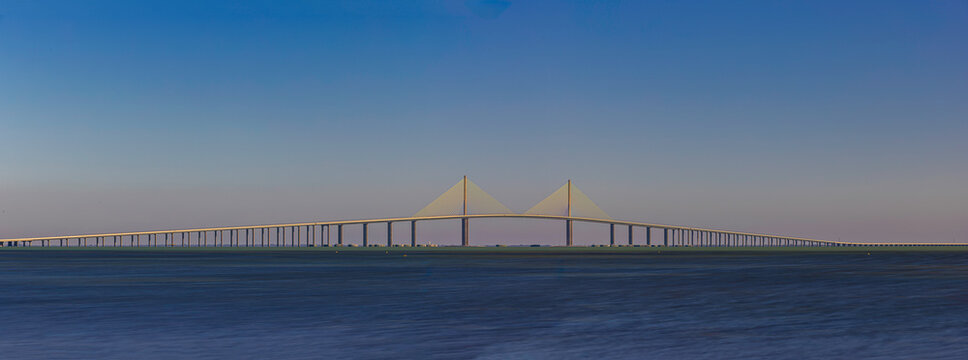 Sunshine Skyway Bridge Panorama over Tampa Bay, Florida
