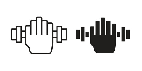 Strength training icons for web developers and designers,