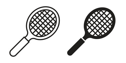 Tennis racket icons for web developers and designers,