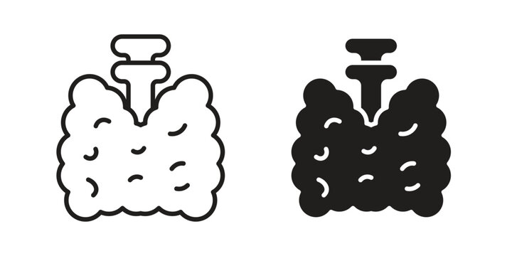 Thyroid gland icons for web developers and designers,