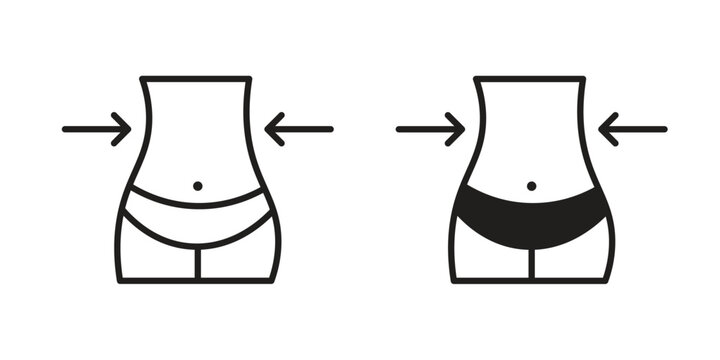 Women waist icons for web developers and designers,