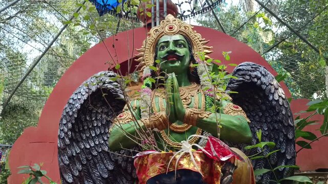 Idols of hindu gods in Van Vihar Ashram temple, Puri, Odisha, India