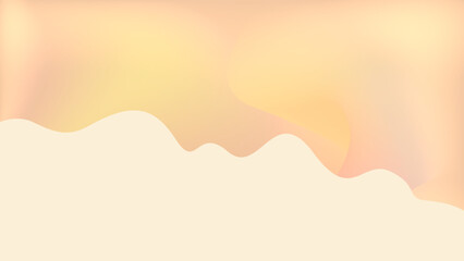 Warm Peach Abstract Landscape Background with Minimal Shapes