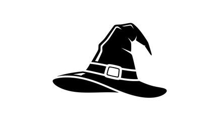 Black Wizard Hat Silhouette Icon