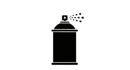 Black Aerosol Spray Can Icon