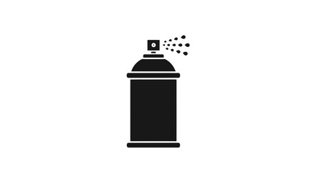 Black Aerosol Spray Can Icon