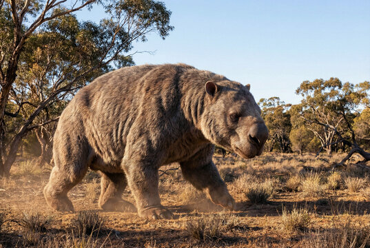 Diprotodon Giant Prehistoric Marsupial &ndash; Ice Age Megafauna of Ancient Australia Reconstruction