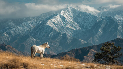 Obraz premium horse in the mountains