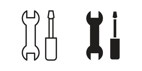 Obraz premium Repair icons collection. Line vector sign, symbol for web and mobile