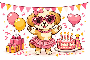 birthday card with cake