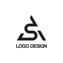 simple letter as for logo design template