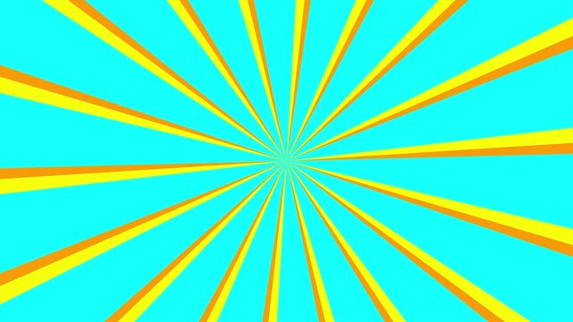 colorful Sunburst motion template background animation, abstract sunray background in comic style animated.