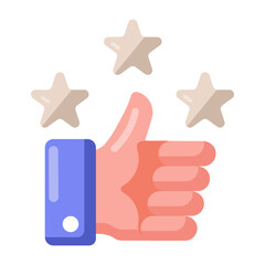 Obraz premium A flat style icon showing client review approval