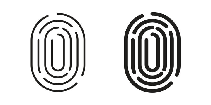 Fingerprint icon suitable vector symbol for graphic design, logo, web site, social media