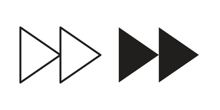 Forward icon suitable vector symbol for graphic design, logo, web site, social media