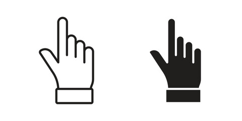 Fototapeta premium Hand pointer icon suitable vector symbol for graphic design, logo, web site, social media
