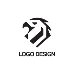 simple eagle head for logo design template